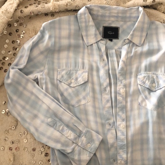 Rails Power Blue Flannel - Picture 3 of 5